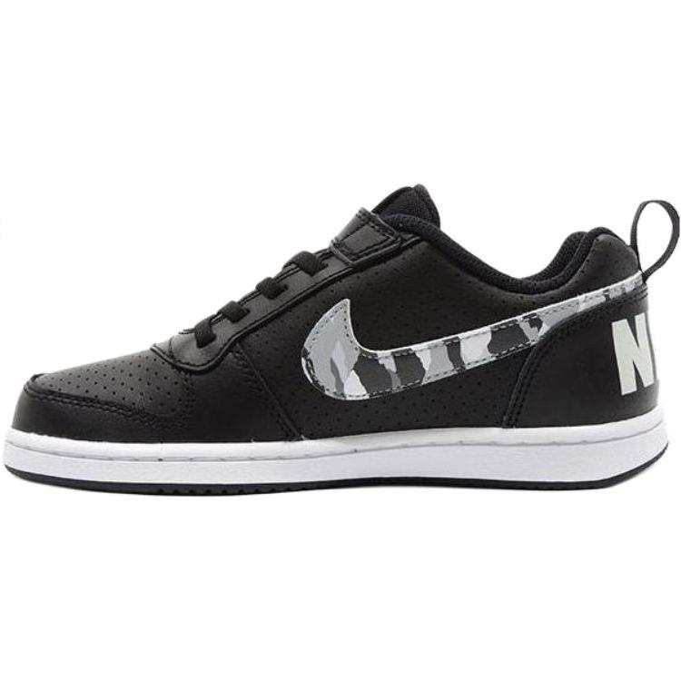 Nike Court Borough Low Универсальные Удобные Нескользящие Прочные Легкие Низкие Кеды для Скейтбординга Детские Кроссовки Черно-белые 870025-005 28 black