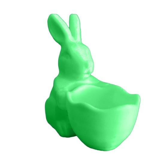 Пасхальная конфетница в виде пасхального кролика, напечатанная на 3D-принтере, блюдо для закусок в виде кролика, декоративная десертная ваза для орехов для пасхальной вечеринки, настольный домашний декор зелёный piaokangguan