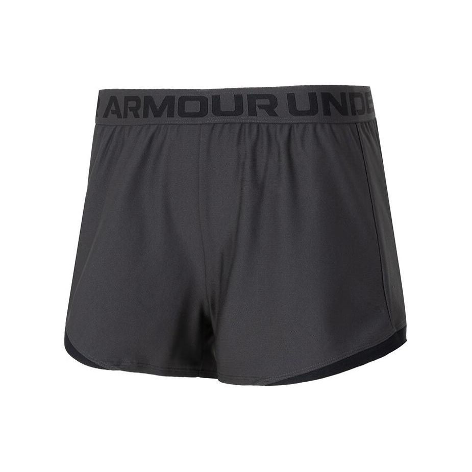 Under Armour Шорты для тренировок средней посадки с поясом с буквенным принтом, женские шорты, черные 1362517-010 XL black