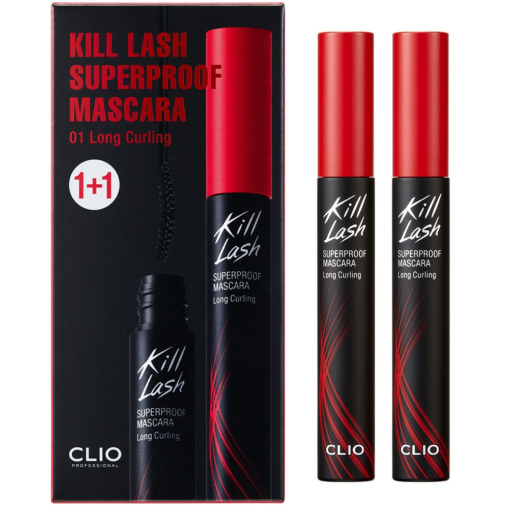 Тушь для ресниц Clio Kill Lash Super Proof 1+1, специальное предложение [1+1] 01 Long Curling red