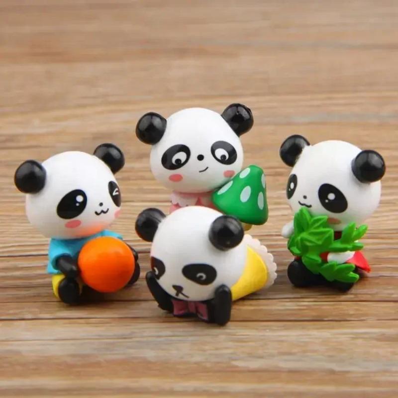 4 шт./набор аниме панда кукла мультфильм экшн игрушки фигурки 2-4 см 4pc white Xiao Fei