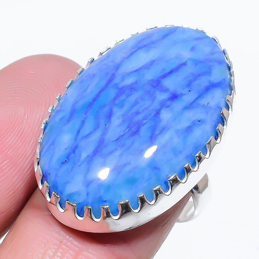 Blue Druzy Handmade стерлинговое серебро 925 пробы Подарочное ювелирное кольцо Размер 6 w2k53 blue Copperjewels