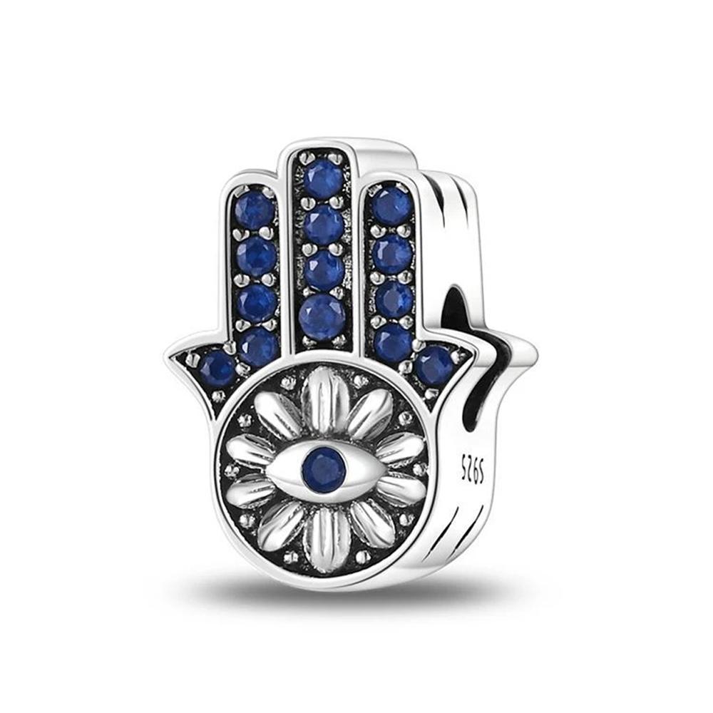 Оригинальные браслеты-шармы Charmscopper Deep Sea Eye Guards Palms Beads Fit Charms Platabracelets Для женщин Изготовление ювелирных изделий Тонкие подарки black Annier