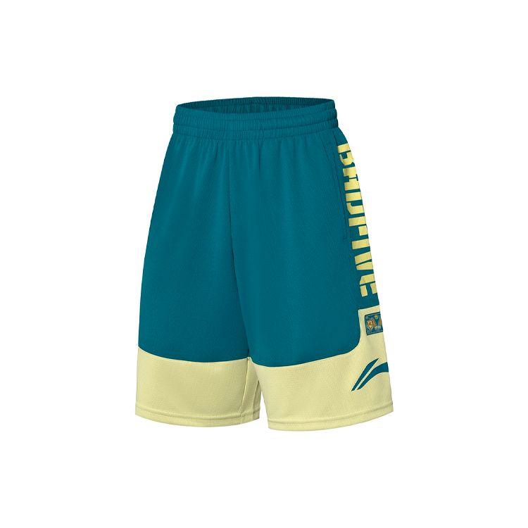 Шорты для баскетбола Li Ning Badfive, свободные спортивные тренировочные шорты для мужчин, темно-зеленые AAPQ311-1 L blue Li-Ning