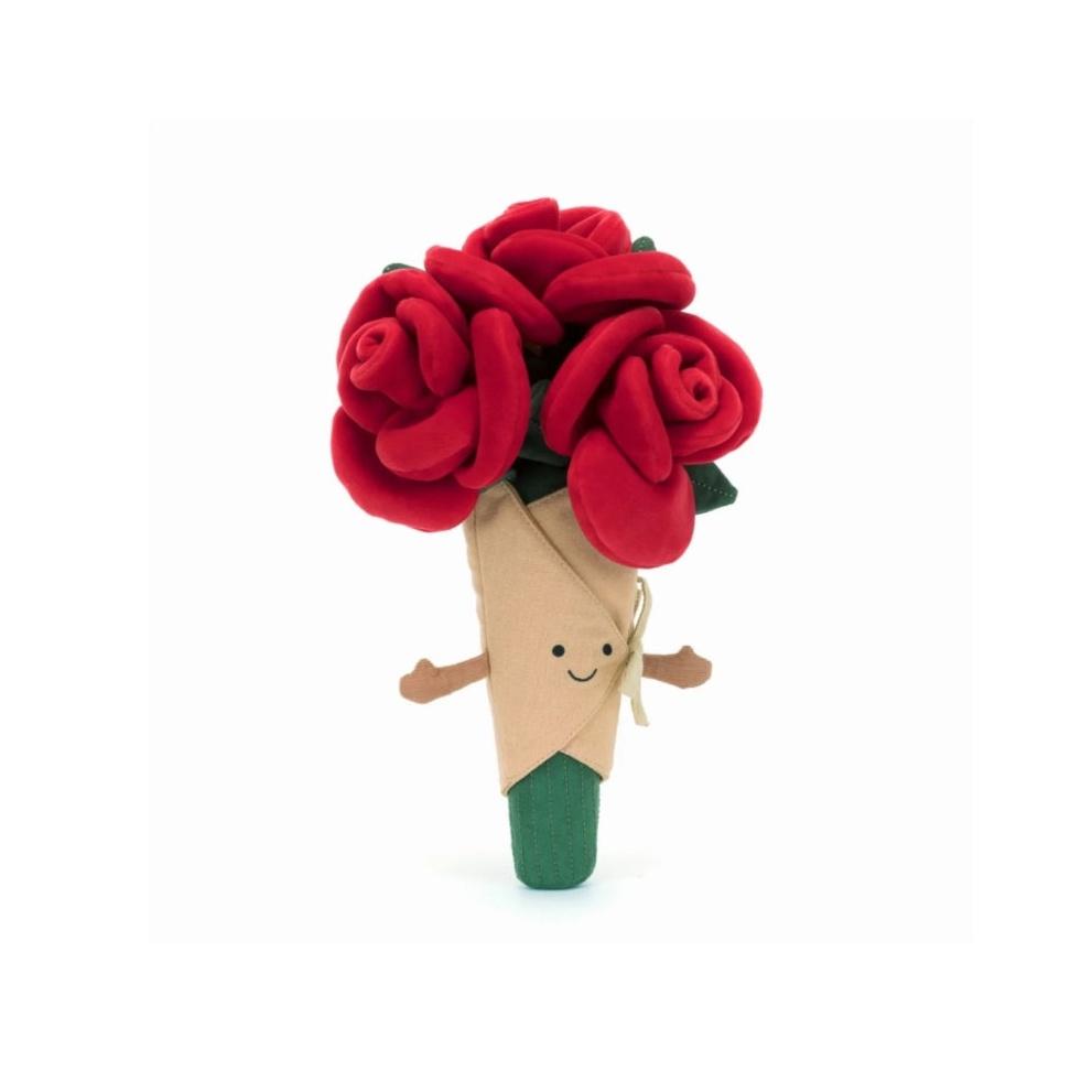 JELLYCAT Ручная кукла-роза Плюшевая кукла 30 см в высоту Box Not Included red