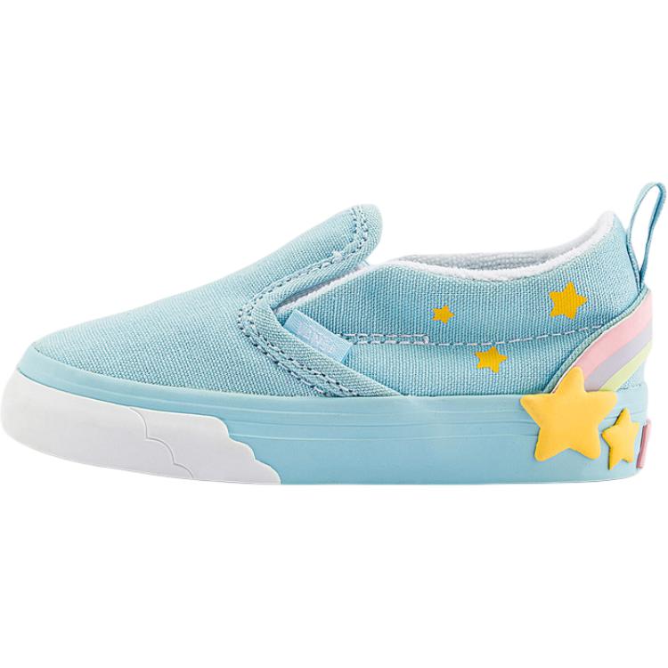 Vans Slip-On V Star Classics Удобные Универсальные Низкие Кроссовки для Ходьбы Детские Кроссовки Синие VN000D4FBER 25 gray