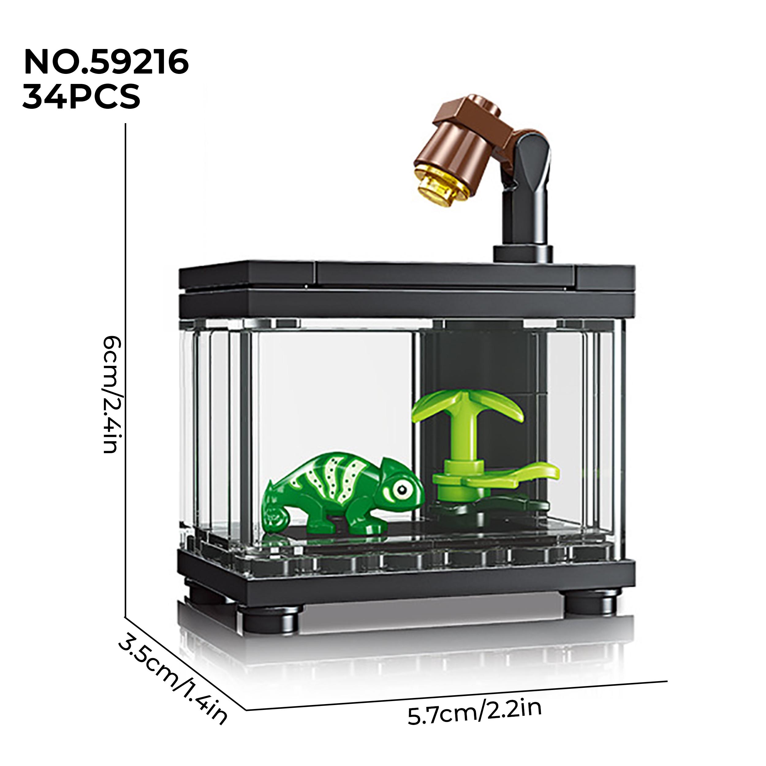 Серия Micro Fish Tank Building Blocks Игрушка Настольная Модель Креативное Украшение Дома Подарок Для Детей black Exquisite toys