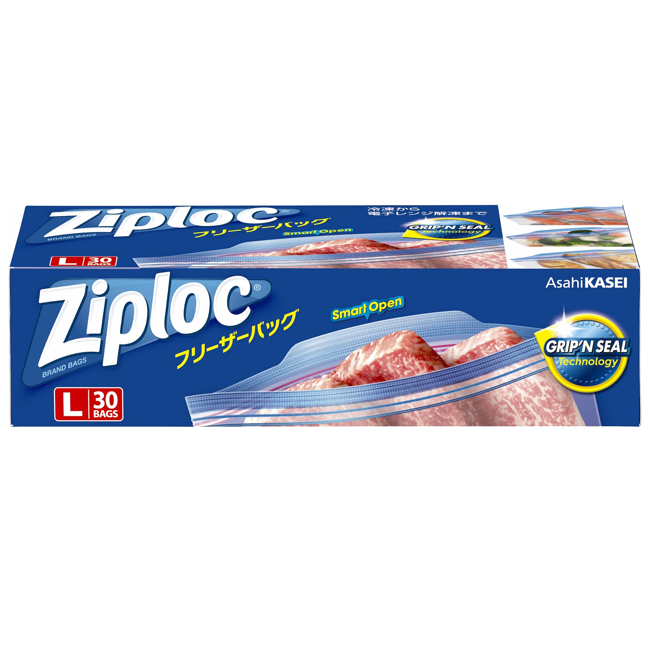 Пакет для заморозки с зип-застежкой L 30 штук gray Ziploc bags