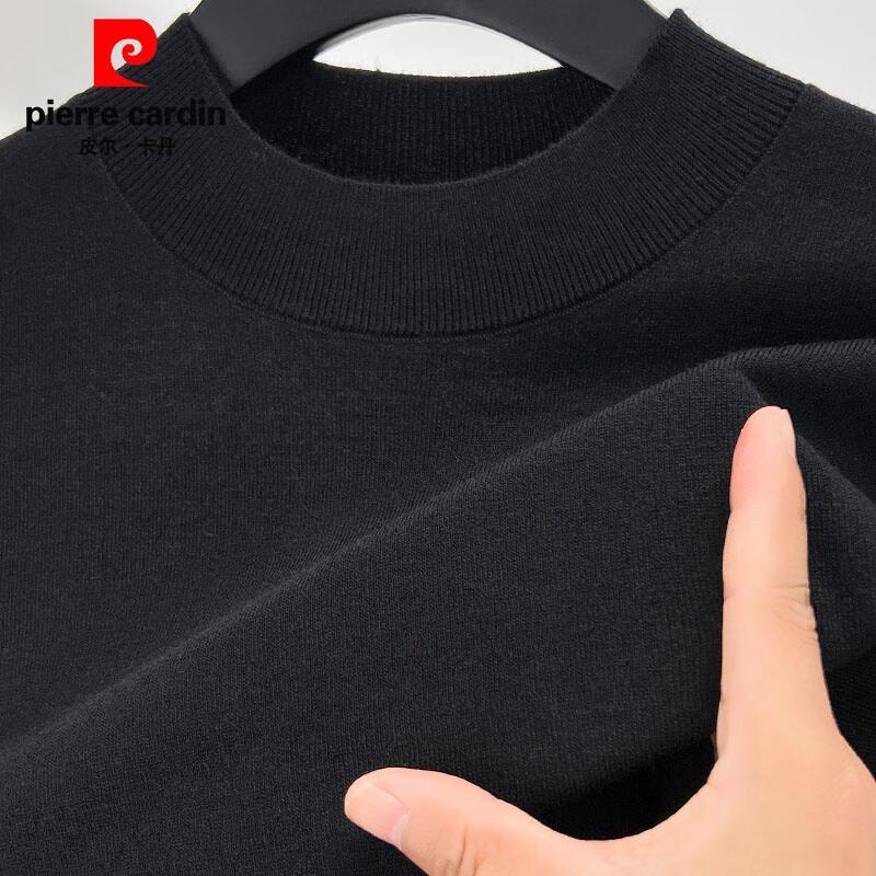 Мужской свитер с высоким воротником Pierre Cardin из смесовой шерсти M чёрный JDST online