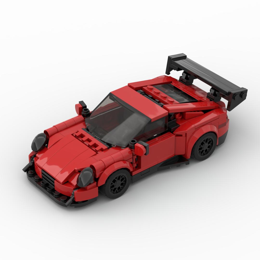MOC Racing Boy Креативный Гараж Игрушка Городской Спорткар Сделай Сам Креативный Гараж Суперкар Строительные Блоки Игрушка Подарок red Interesting toys