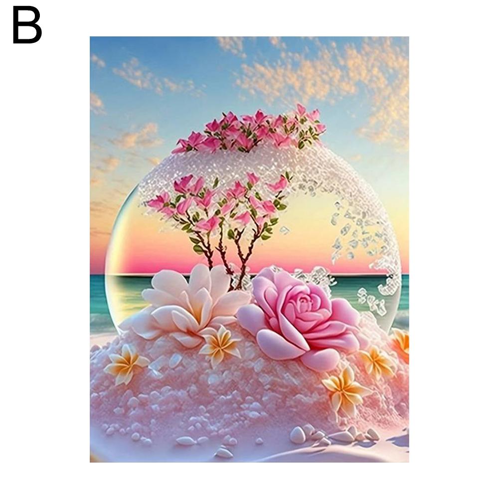 Набор для алмазной живописи, картины цветов из страз, алмазная вышивка, ваза, вышивка крестом, пион, полная мозаика для DIY украшения beige Auto Gallery