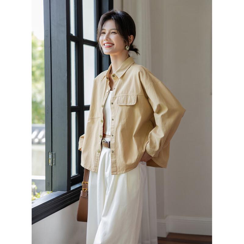 Женская рабочая рубашка Mokana с длинным рукавом One Size beige JDST SELECTION