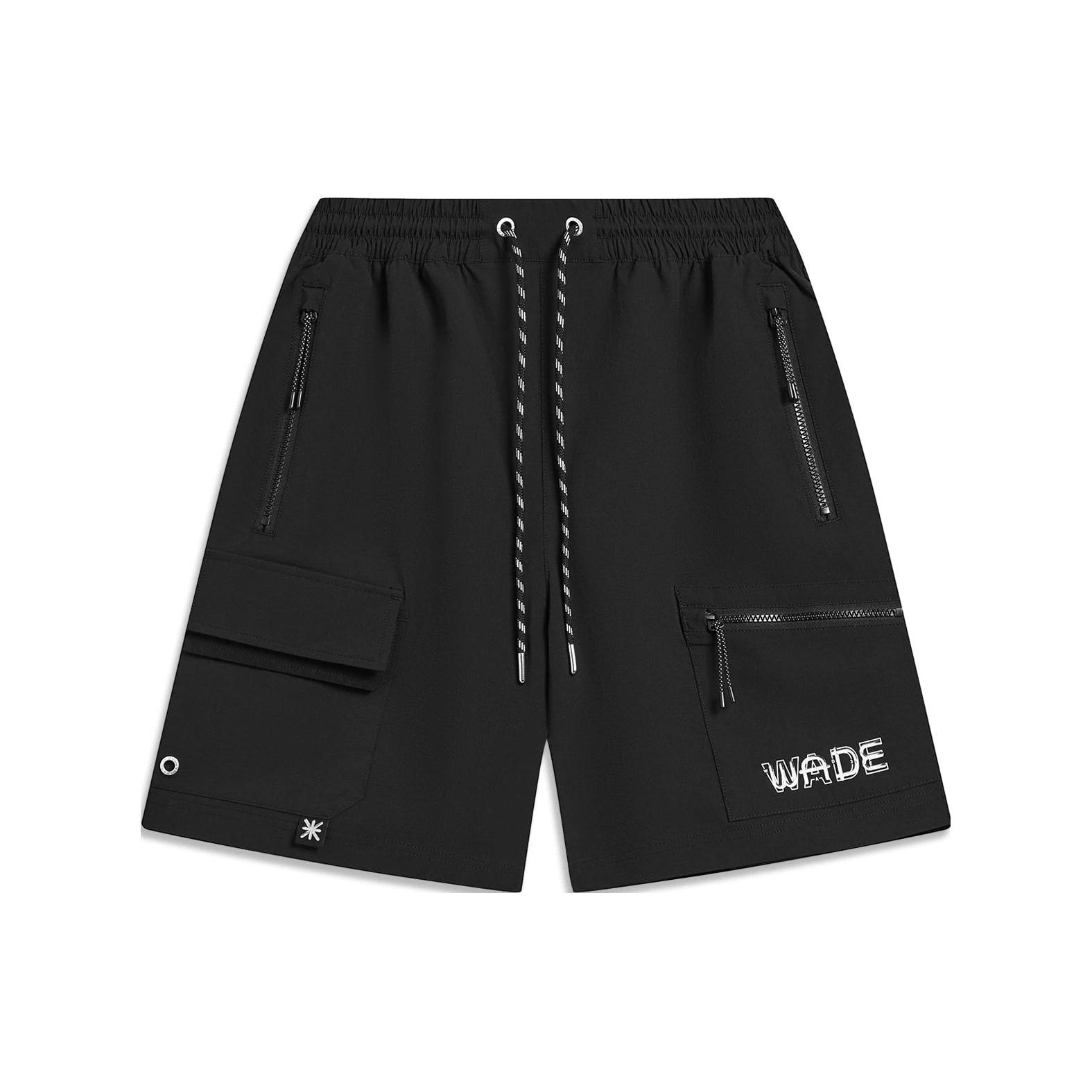 Свободные повседневные шорты с буквенным принтом Li Ning Wade Series, мужские шорты черного цвета AKST789-1 L black Li-Ning