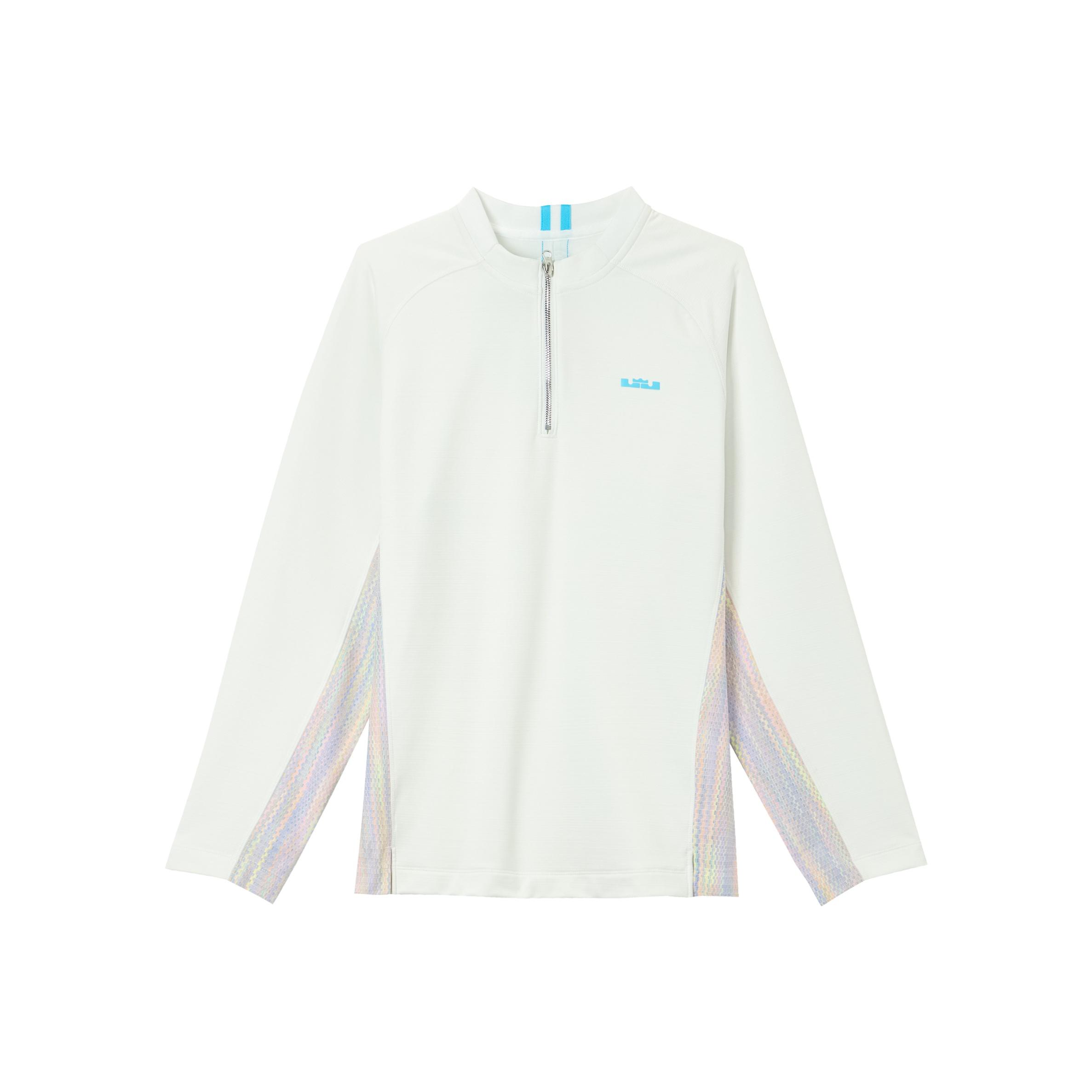 Nike Dri-Fit DNA LeBron James Quick-Dry 1/4 Zip Basketball Jersey Men tops Summit-White Cosmic-Gold All-Over-Purple FZ1031-121 L white