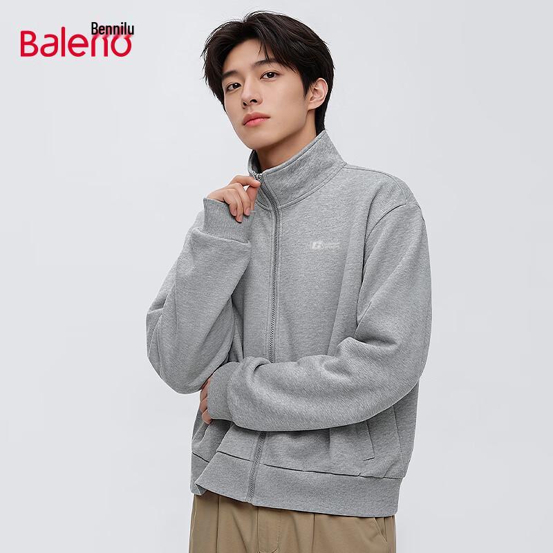 Мужская весенняя толстая вязаная кофта-кардиган Baleno с воротником-стойкой XL gray JDST online