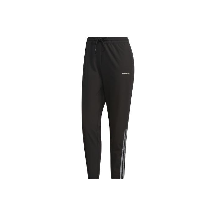 Adidas Нео три полоски прямые спортивные брюки женские брюки черные FN6437 M black