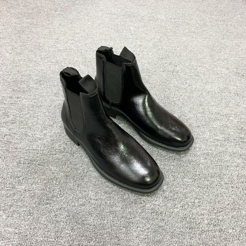 Женщины в низких ботильонах с туфлями с одинарной складкой 34 чёрный Femme Shoes