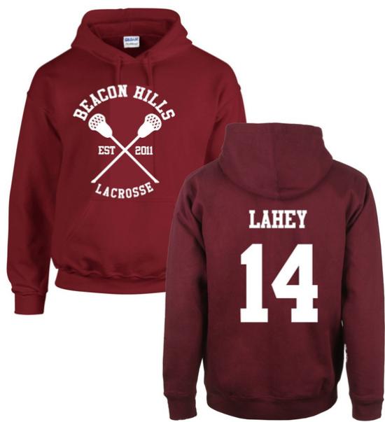 Толстовка для лакросса Beacon Hills Teen Wolf McCall Stilinski Lahey, толстовка унисекс L темно-красного PCD16KL01