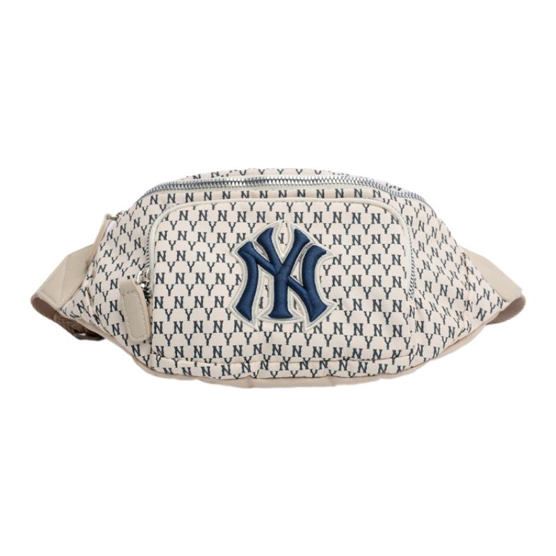 Сумка через плечо, сумка-слинг, поясная сумка MLB Monogram Collection из полиамида, обычная, унисекс, цвет слоновой кости, белый, повседневная, 32BGC9941-50I white