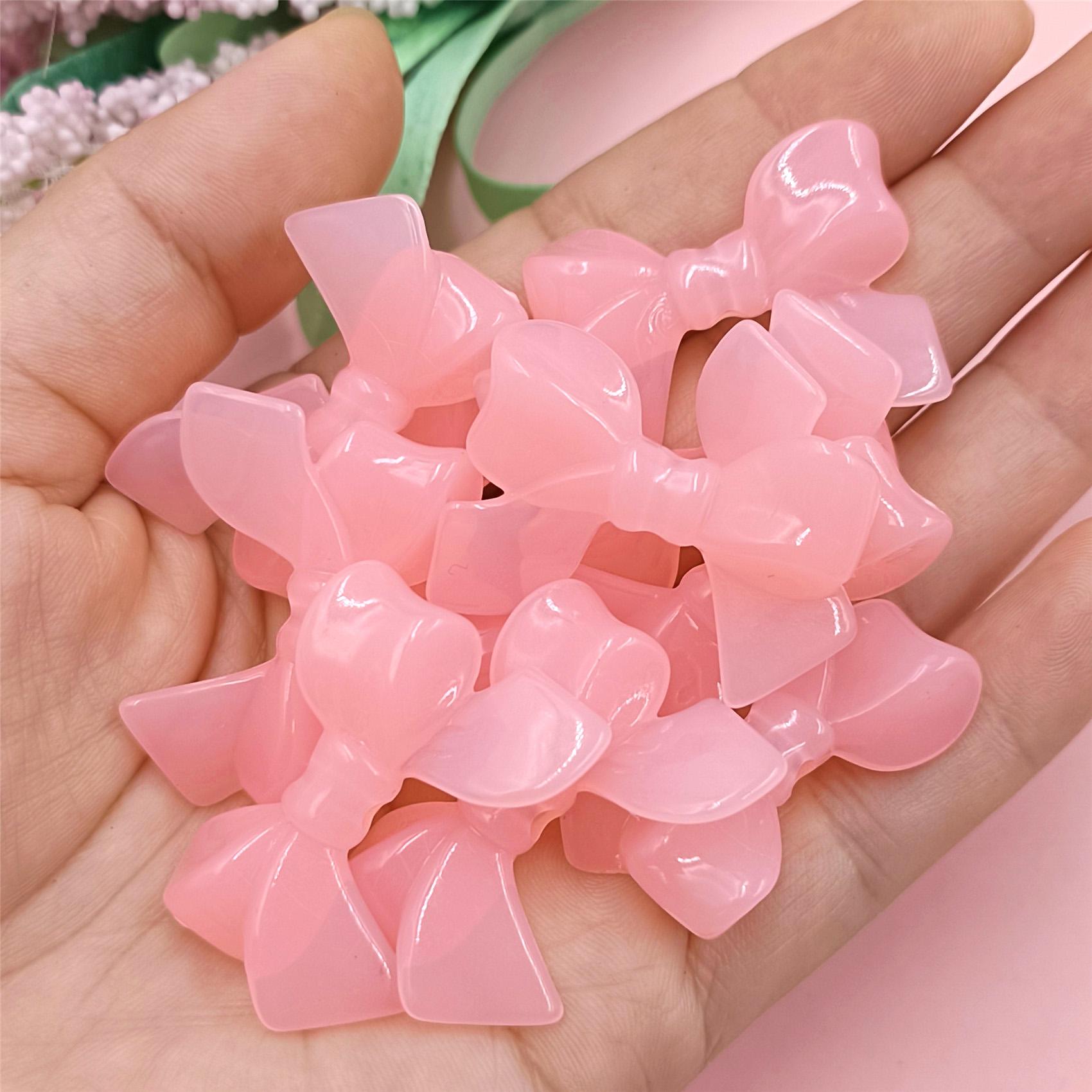 Творческие 10 шт. Бусины Butterlry акриловые DIY ручной работы банты макароны бусины материалы 33*24 мм мода розовый Jewelry33-2