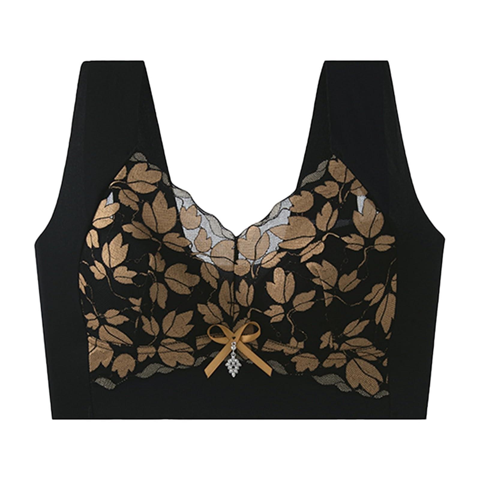 Бюстгальтеры больших размеров для женщин Push Up Bralette Удобные беспроводные бюстгальтеры с поддержкой и подъемом L чёрный Shredded cabbage