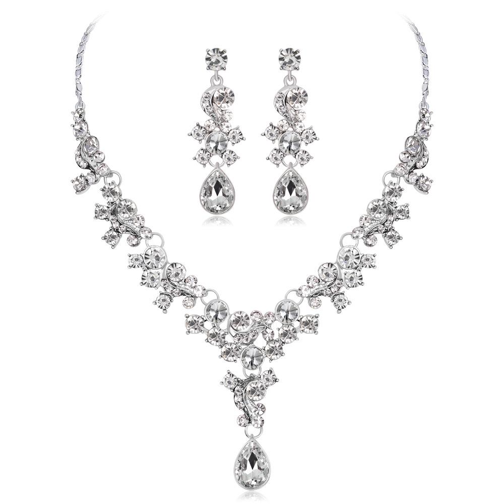 Женское колье, серьги, ювелирные украшения, бижутерия, наборы B0910330 ARI белый