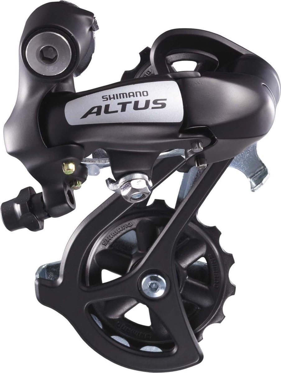 Задний переключатель скоростей SHIMANO, черный, совместимый с прямым креплением ERDM310DL ALTUS (MTB) РД-М310-Л 7/8 чёрный MJ Select