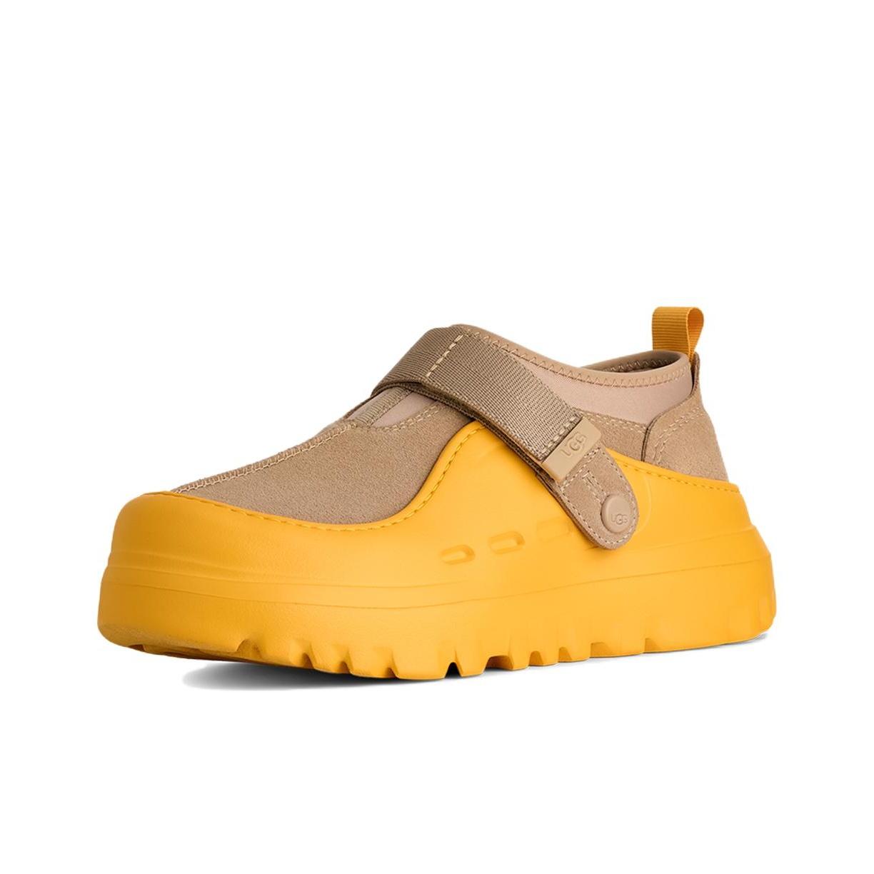 UGG Peakmod Кожа спилка коровы Круглый носок Толстая подошва Низкий верх Повседневная обувь Унисекс Повседневная обувь Пшенично-желтый 1171355-MMM 44 beige
