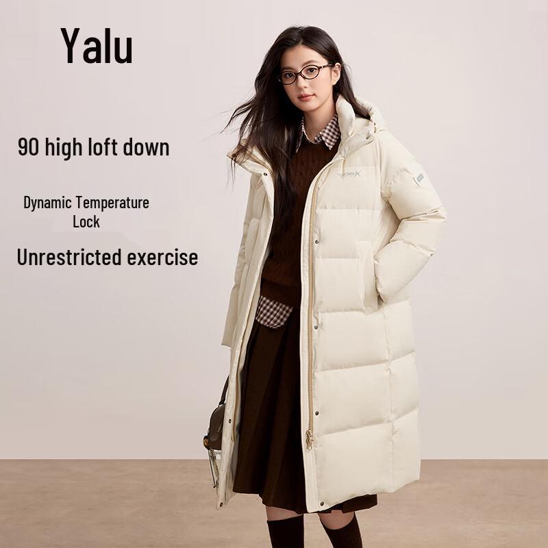 Женский длинный пуховик с капюшоном Yaloo M black JDST SELECTION