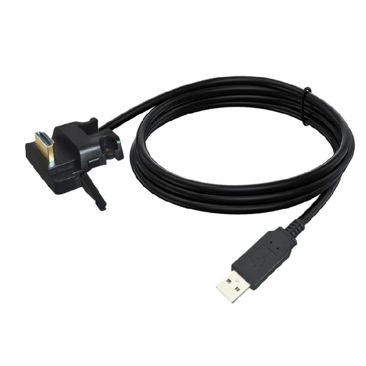 Кабель-переходник USB 2.0 на HDTV с угловым разъемом для POS-устройств IPP3320, IPP350 и ISS250, 2 метра, разъем HDTV 1 black Happy Electronic King