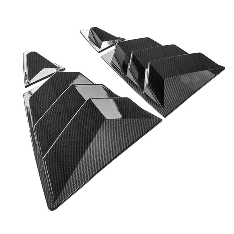 For Toyota Corolla - Car Rear Side Vent Quarter Window Louver Shutter Cover Carbon Fiber Color Car Parts Carbon fiber black dfsoiusd