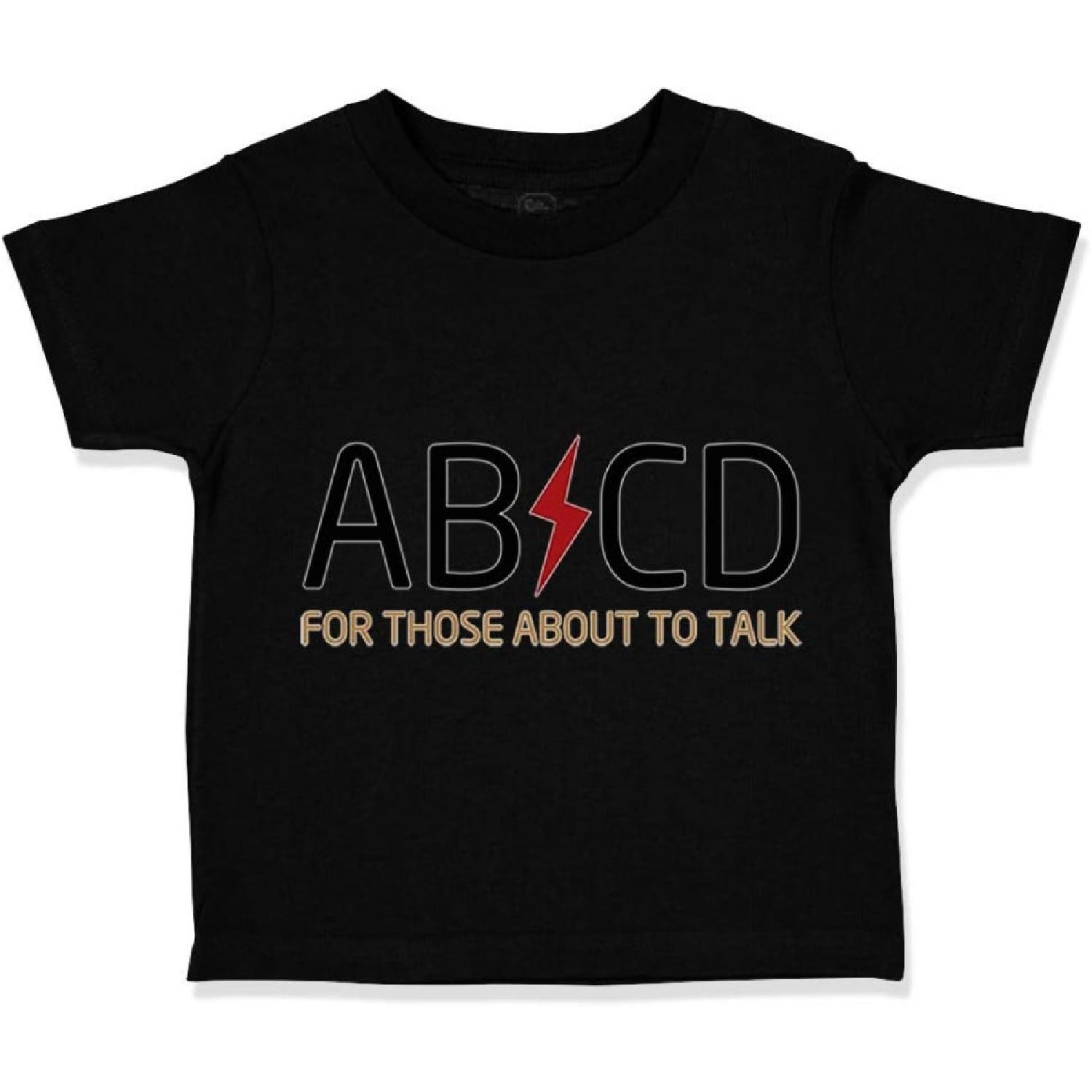 Custom Toddler T-Shirt Ab Cd ABCD Rock & Roll Funny Humor Boy & Girl Clothes S разноцветный Winter snow