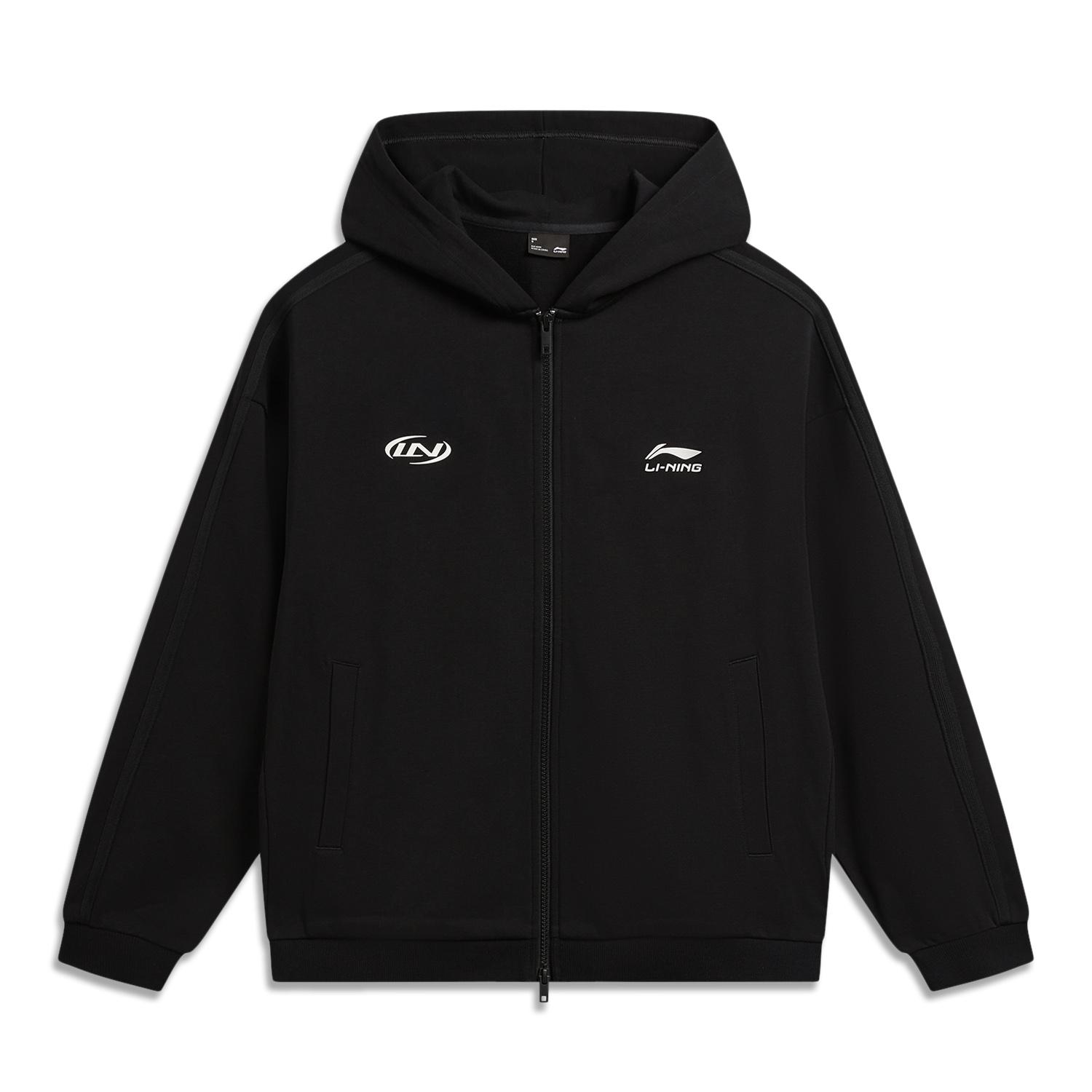 Серия спортивного образа жизни Li Ning Свободный крой Худи для пары Унисекс худи AWDW357-1 3XL black Li-Ning