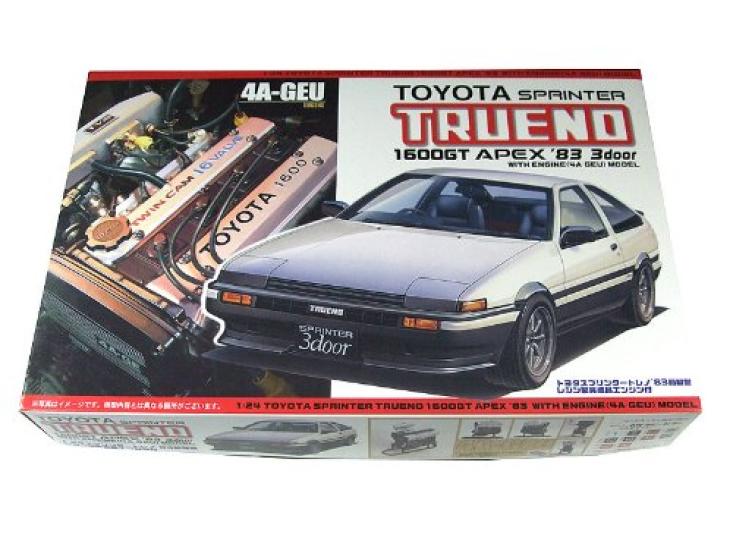 Модель Fujimi Toyota Sprinter Trueno, ранняя модель, 3 двери, готовый продукт из смолы с двигателем [03657] 1/24  83 4A-GEU gray Fujimi model (FUJIMI)