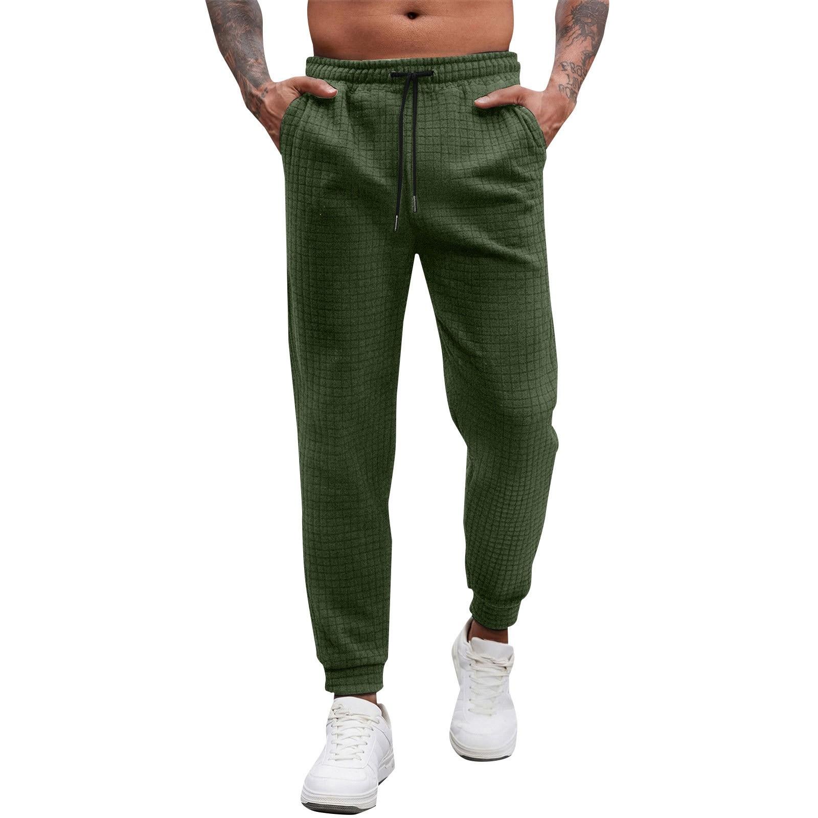 Мужские брюки в стиле athleisure L армия зеленый Yuki