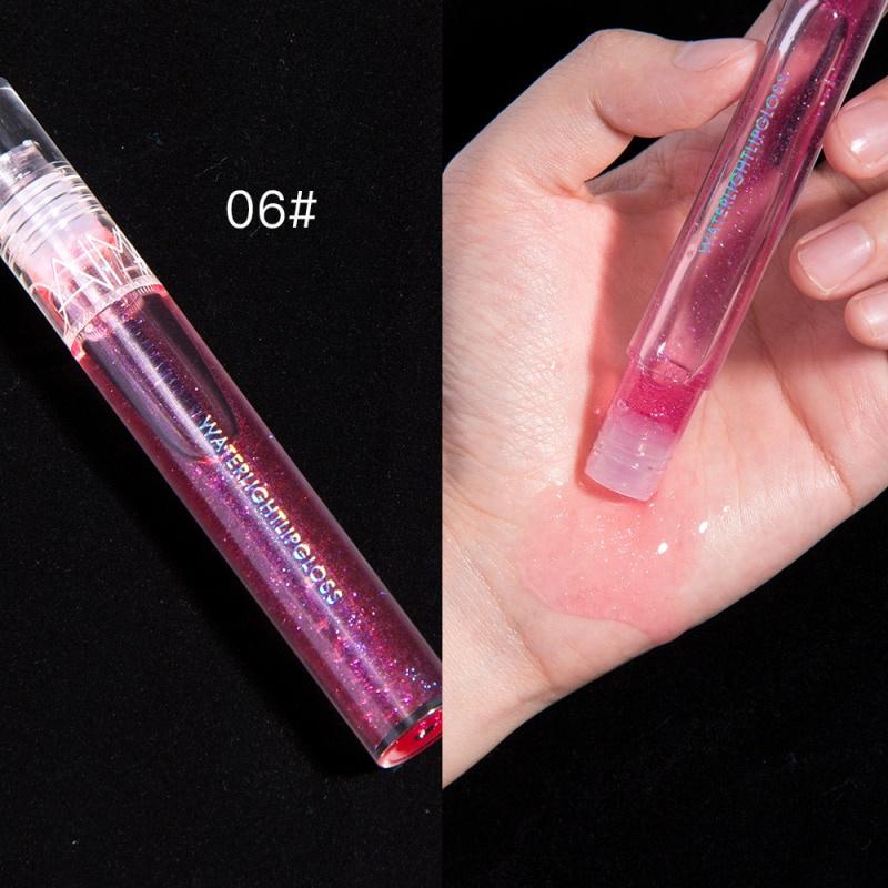 Mirror Water Gloss Glass Lip Gloss Бальзам для губ Увлажняет и увлажняет Масло для губ Блеск для губ Водостойкая помада Стойкая фиксация женского макияжа 06 brown DYL