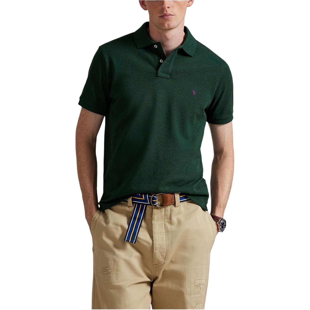 Polo Ralph Lauren Рубашка-поло с коротким рукавом и вышитой нашивкой на рукаве в рубчик Мужские топы 710534735-483 S black
