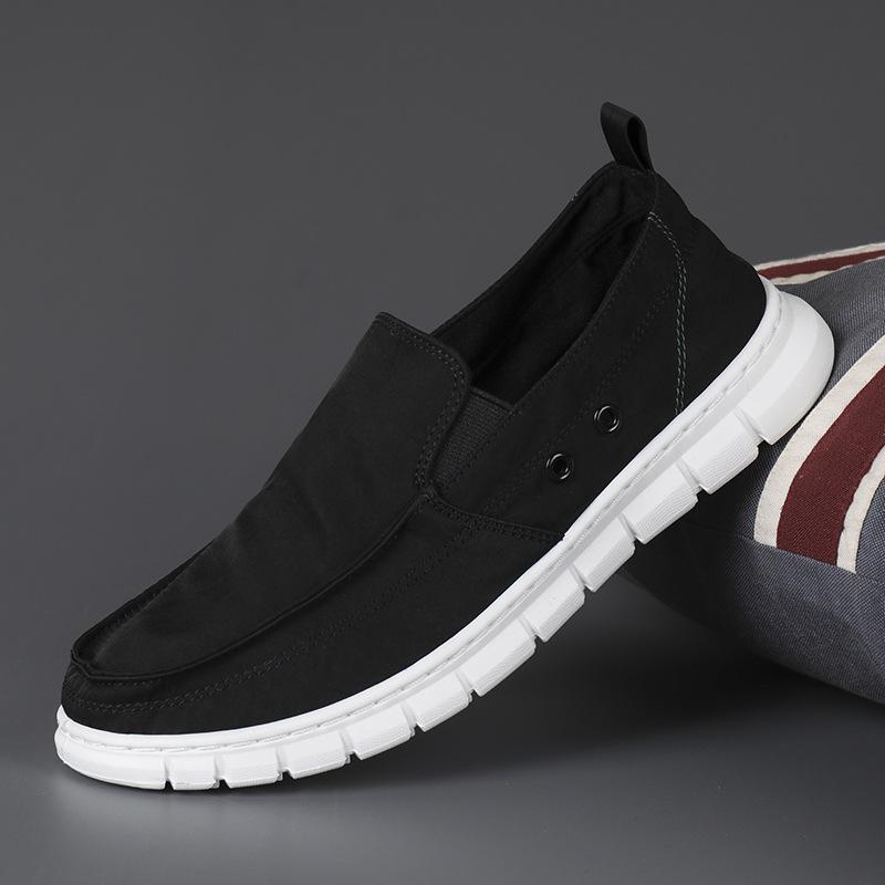 Spring New Mens Shoes Korean Style Versatile and Fashionable Niche Casual Mens Shoes Flat Lace Up Low Top Comfortable Mens Shoes 38 black Wedding decoration
