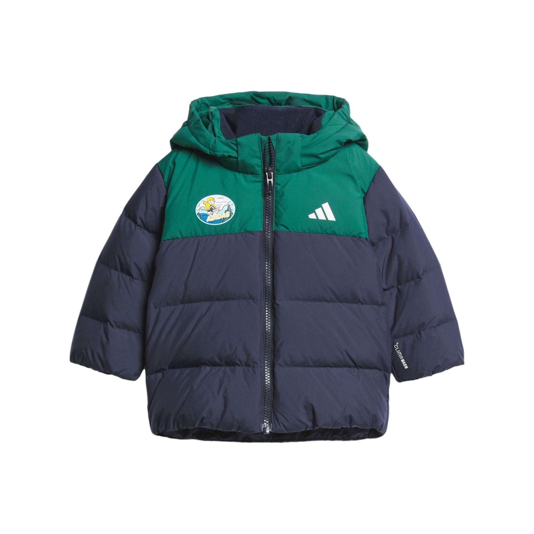 Пуховик Adidas Спортивная одежда Легкая Атлетическая серия Утиный пух Модный Ветрозащитный Повседневный Теплый Детские куртки KC5396 86 blue
