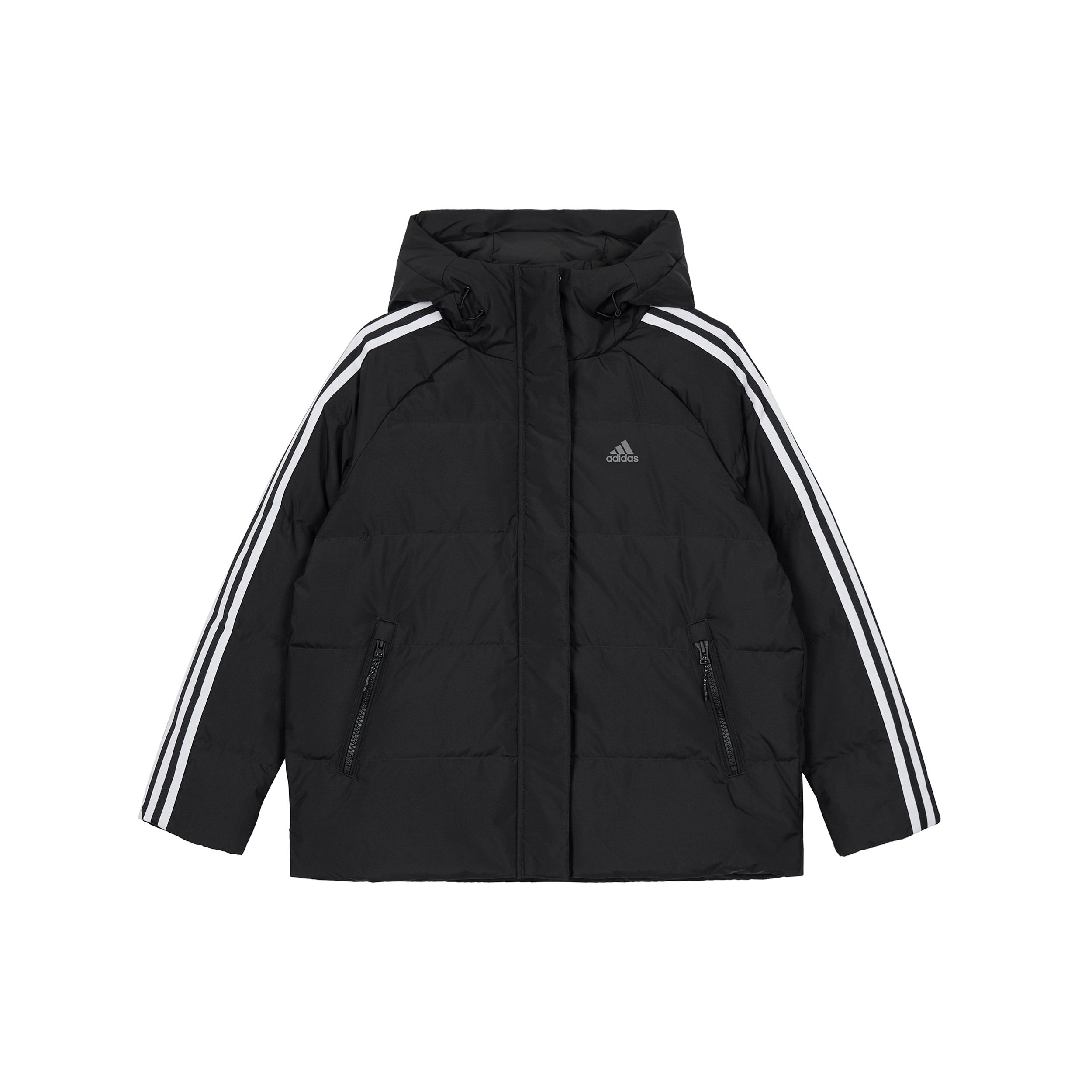 Adidas 600 Fill Power Side Stripe Теплый повседневный пуховик с капюшоном Женская верхняя одежда Черный IT8720 XS black