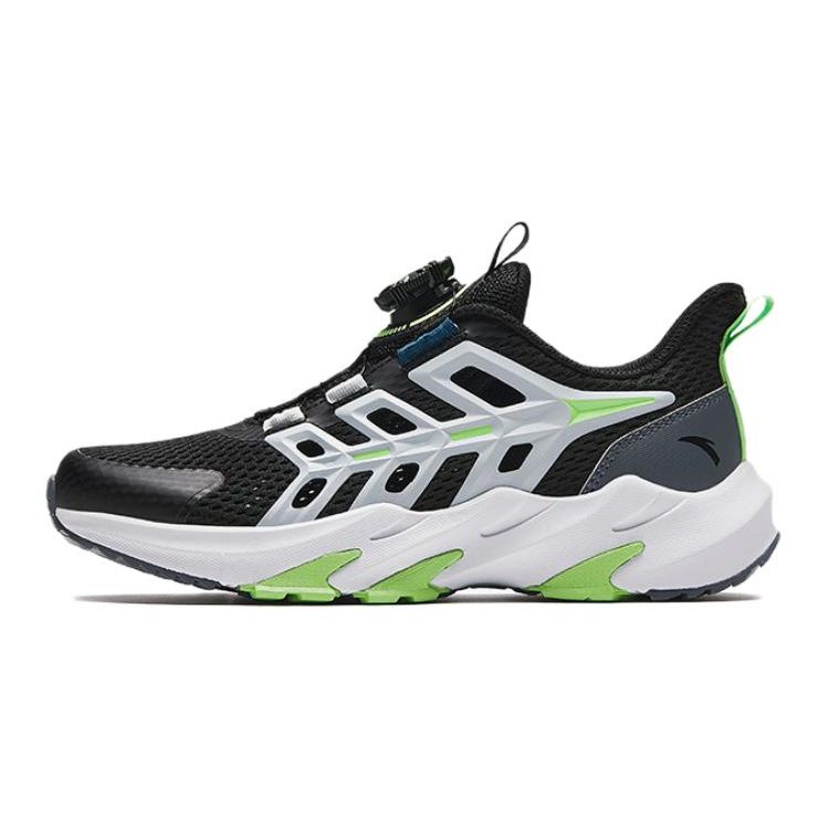 Anta Kids Shock Absorbing Wear Resistant Sandals Kids Sandals Black Green Gray A312426912-4 36 black