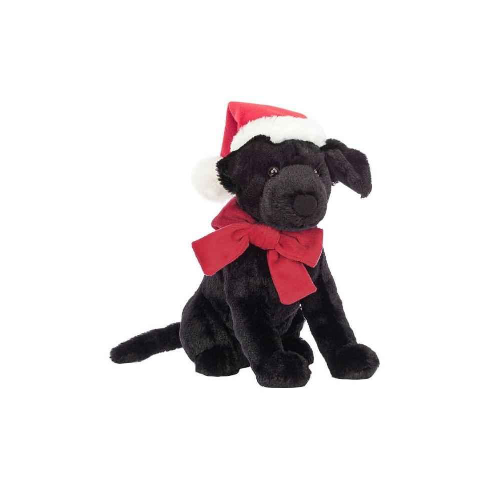 JELLYCAT Серия  Наряды  Зимний теплый Черный лабрадор Забавная кукла Плюшевая кукла Высотой 22 см Box Not Included black