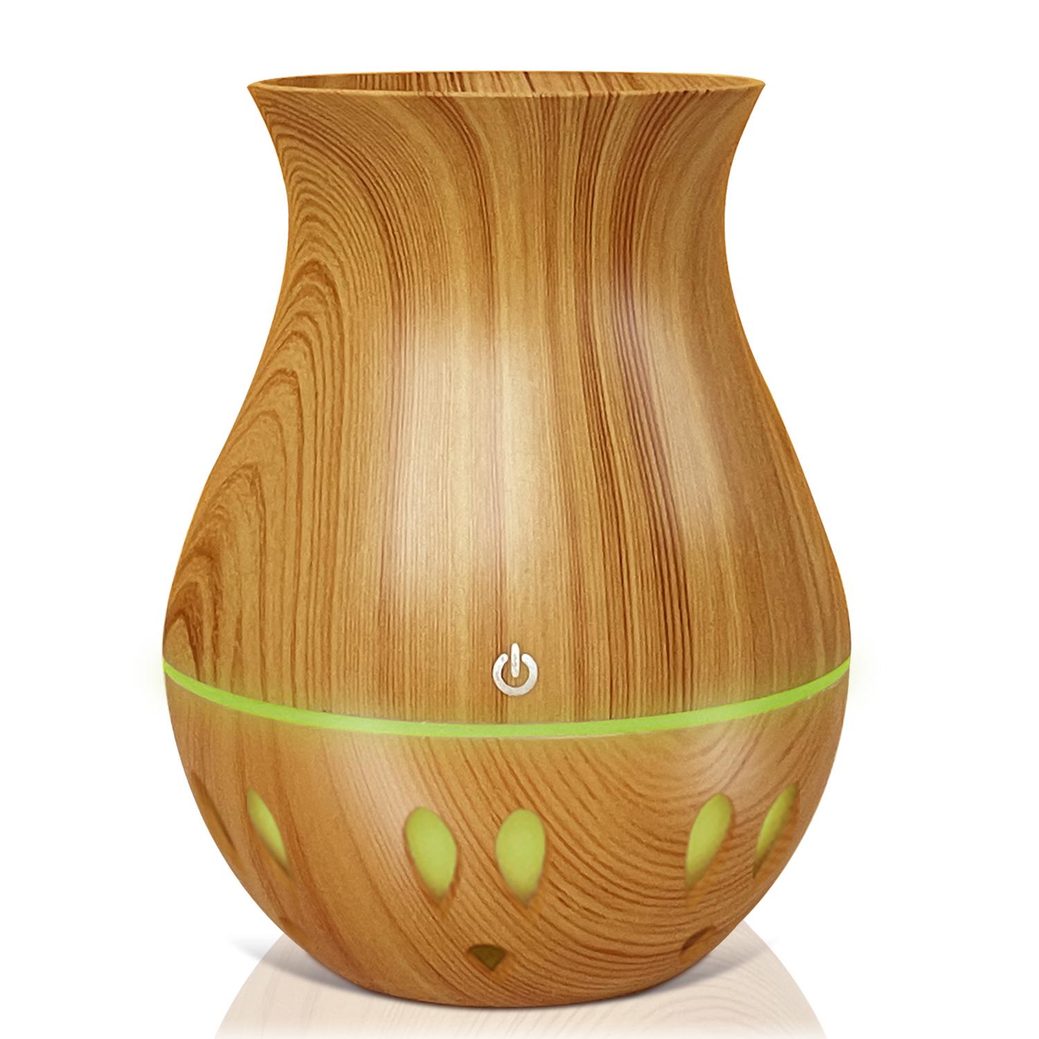 130 мл Wood Grain Mini Humidifier Essential Oil Diffuser Spray Bedroom Air Humidizer Atomizer Aromatherapy Diffuser Mute Home beige Home Of Auto Parts