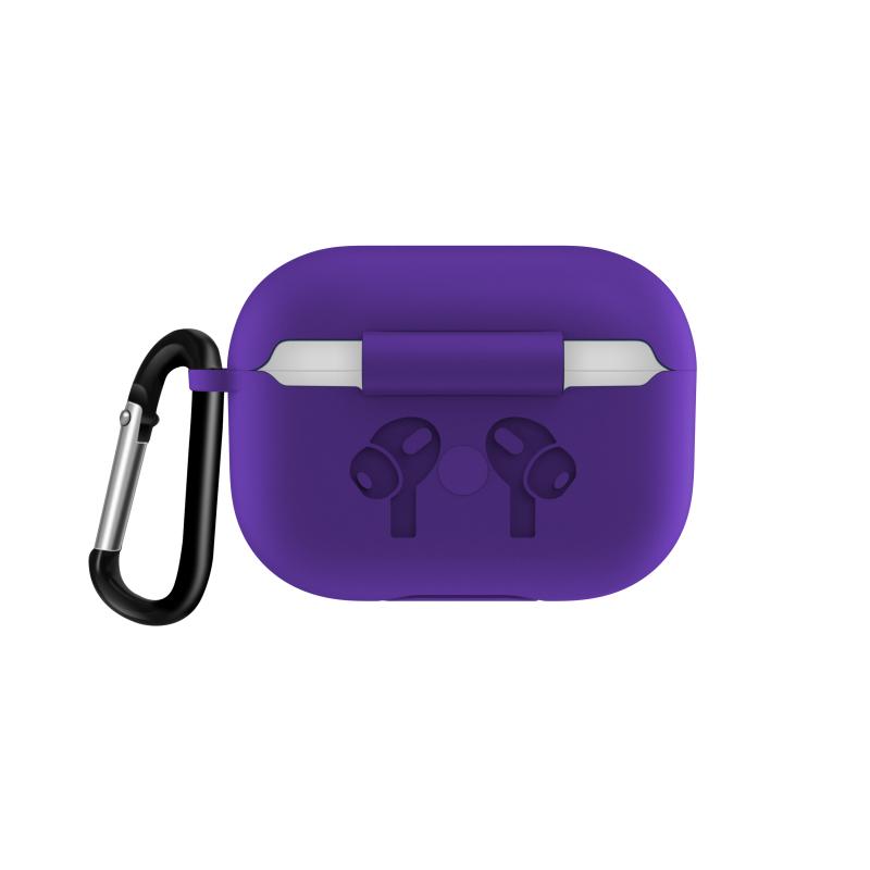Bluetooth-совместимый защитный чехол для наушников, одноцветный чехол для беспроводной гарнитуры для Airpods Pro глубокий/фиолетовый NailArt