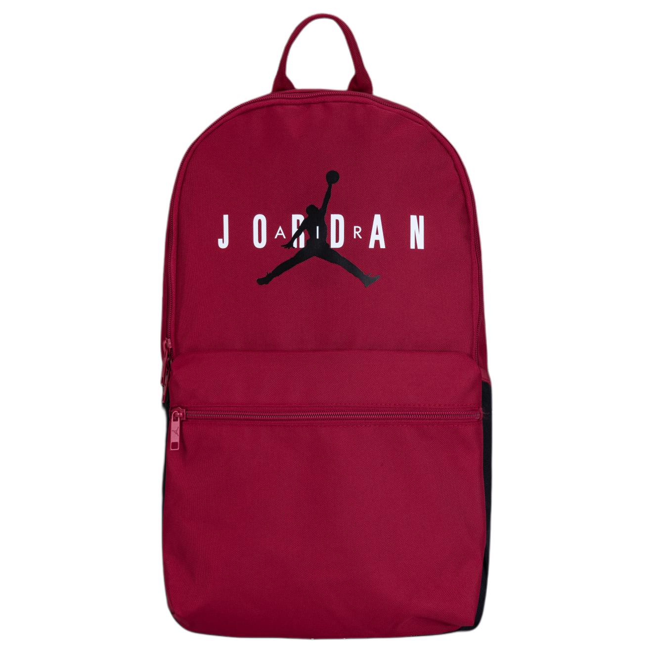 Jordan Logo Zipper Backpack Unisex Backpacks Red JD2333058AD-002 Red brown
