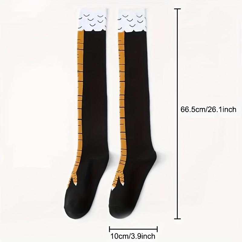 1 пара новых носков Chicken Feet Socks — эффектные, персонализированные узкие носки с необычным узором в виде куриных лапок chicken feet black WR-002