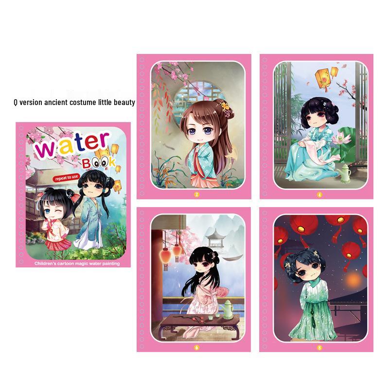 Детская волшебная акварельная тихая книжка: Развивающая игрушка для рисования своими руками для малышей pink CreativeCorner