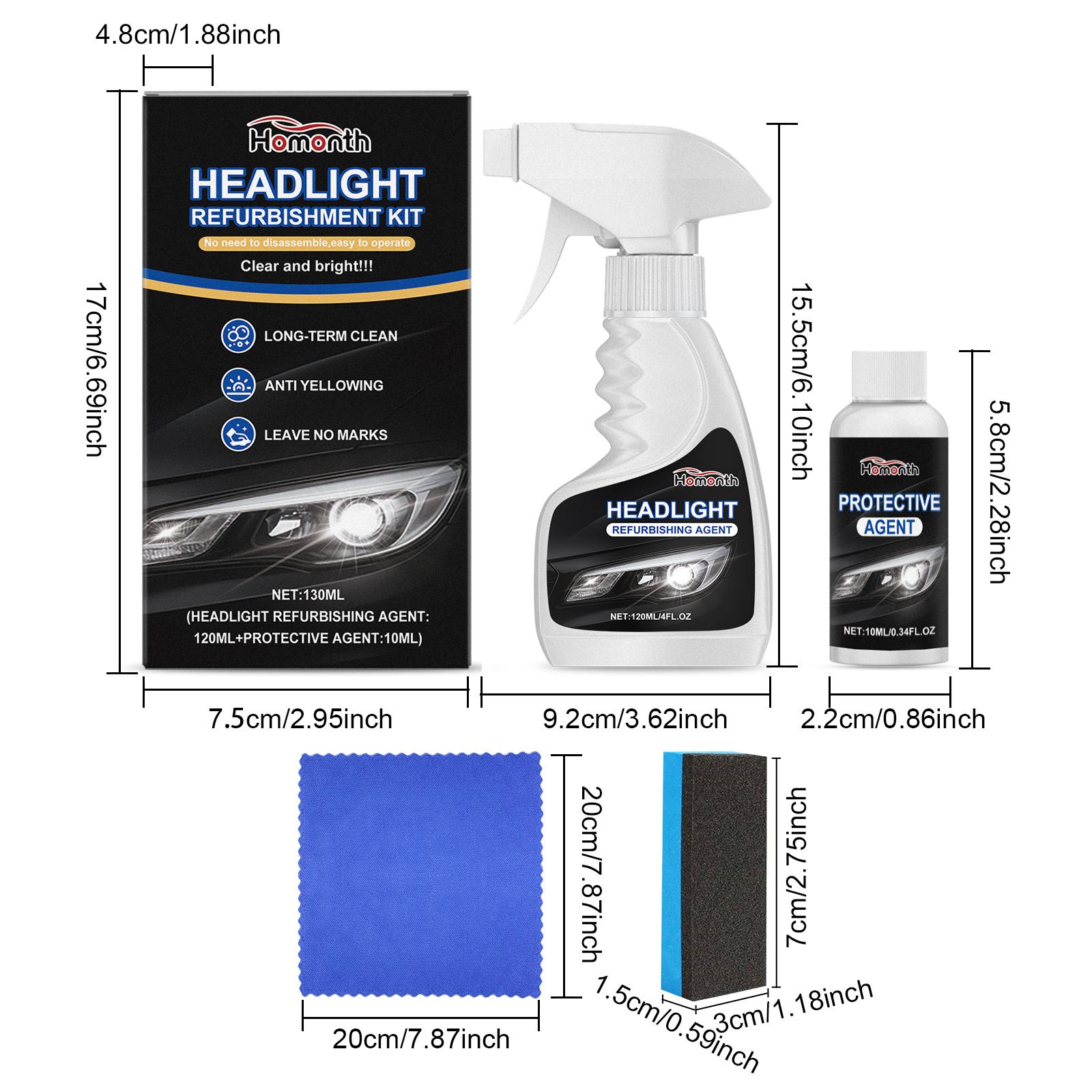 Car Headlight Restoration Polishing Kits Headlamp Repair Kits Car Light Polisher Cleaning Paste Car Paint Care Refurbish Agent white MIJIA HOME