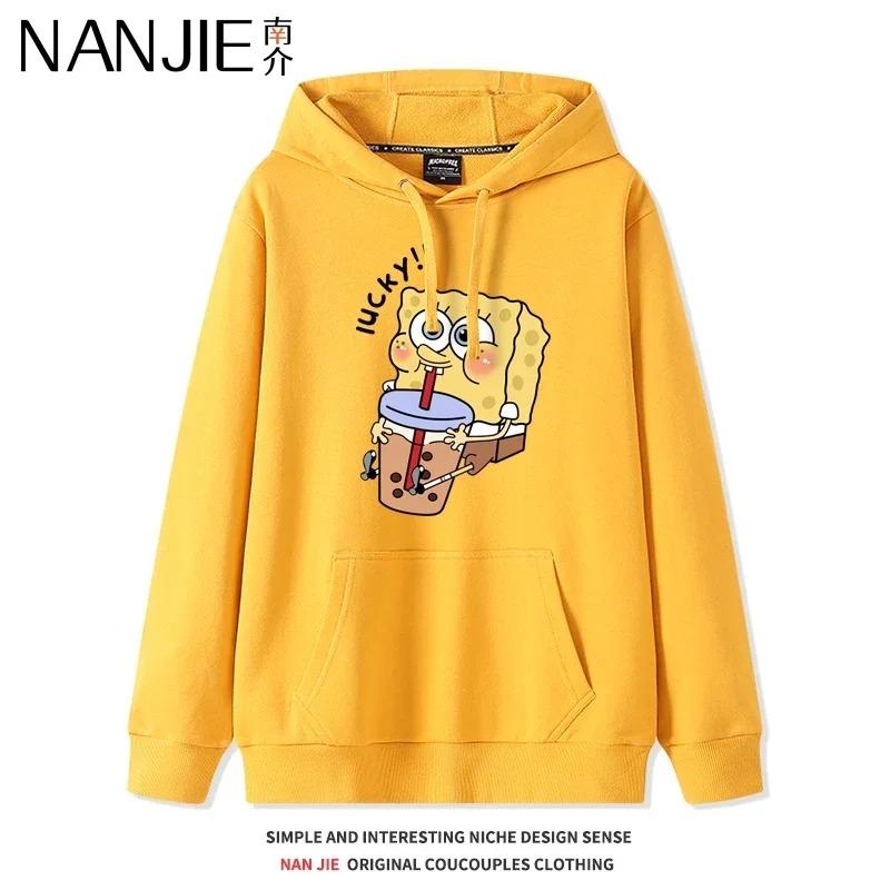 Женский свободный повседневный худи с принтом, уличная мода, топ S yellow No. 11 Fashion