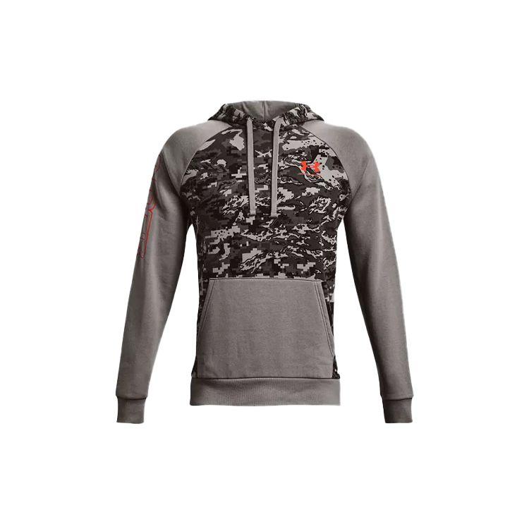 Under Armour Rival Camo Script Флисовая худи Мужские топы Серый 1366308-066 XXL black